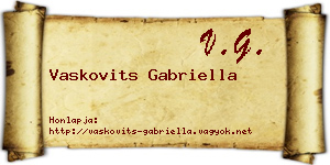 Vaskovits Gabriella névjegykártya