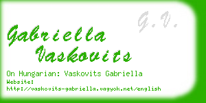 gabriella vaskovits business card